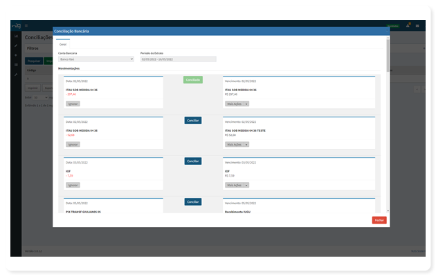Conciliação Bancária | Sistema de Gestão Online | N2G ERP